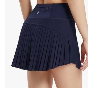Baleaf Navy Blue High Waisted Women's Tennis Pleated Skirt. XS